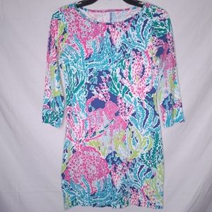 LILLY PULITZER Printed Marlowe Boatneck 3/4 Sleeve Dress XXS